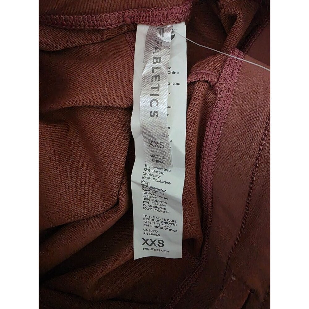 Fabletics MILA Cold Weather High-Waisted Pocket Cherry Mocha Jogger Women's XXS - Picture 8 of 9